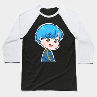 BTS V Taehyung blue Baseball T-Shirt